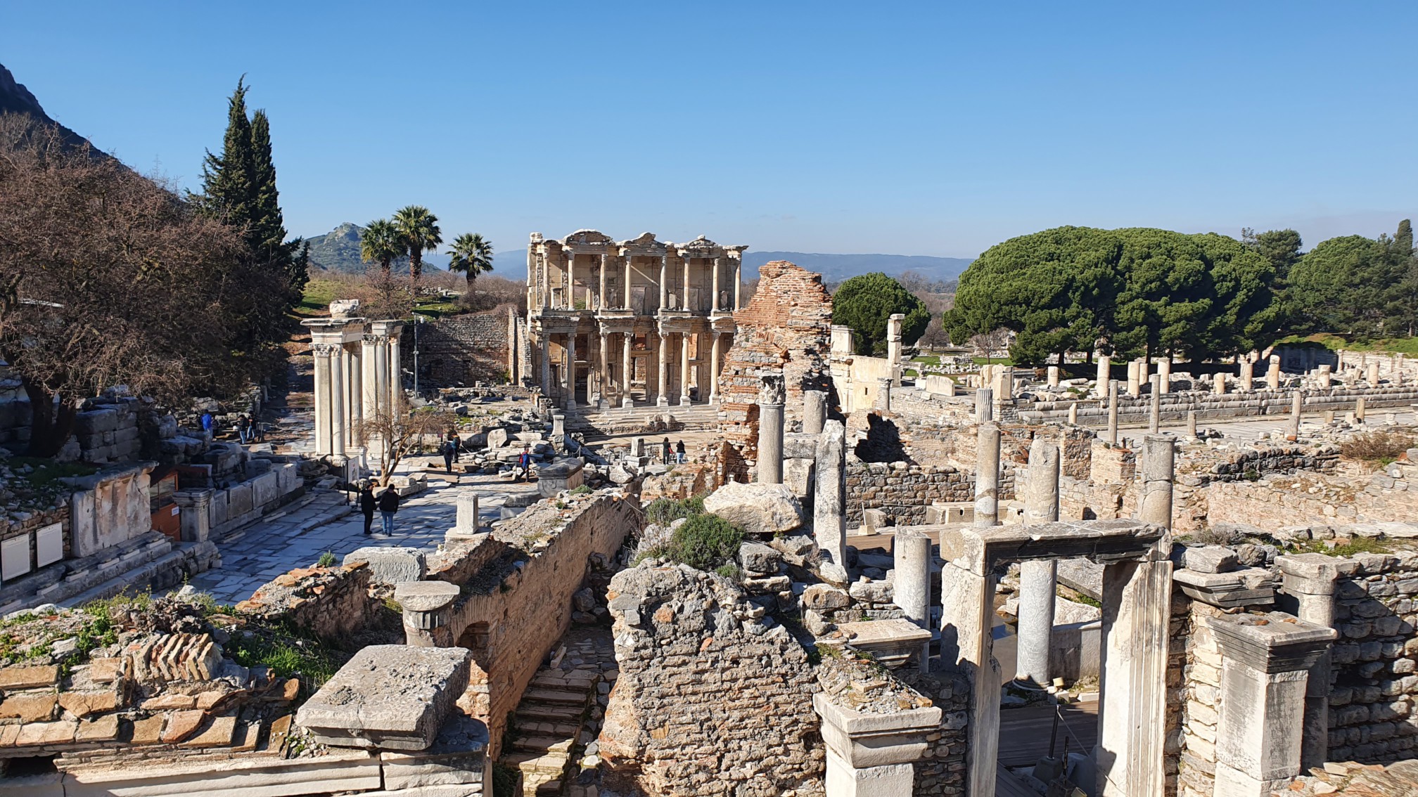 Blick auf Bibliothek in Ephesus
