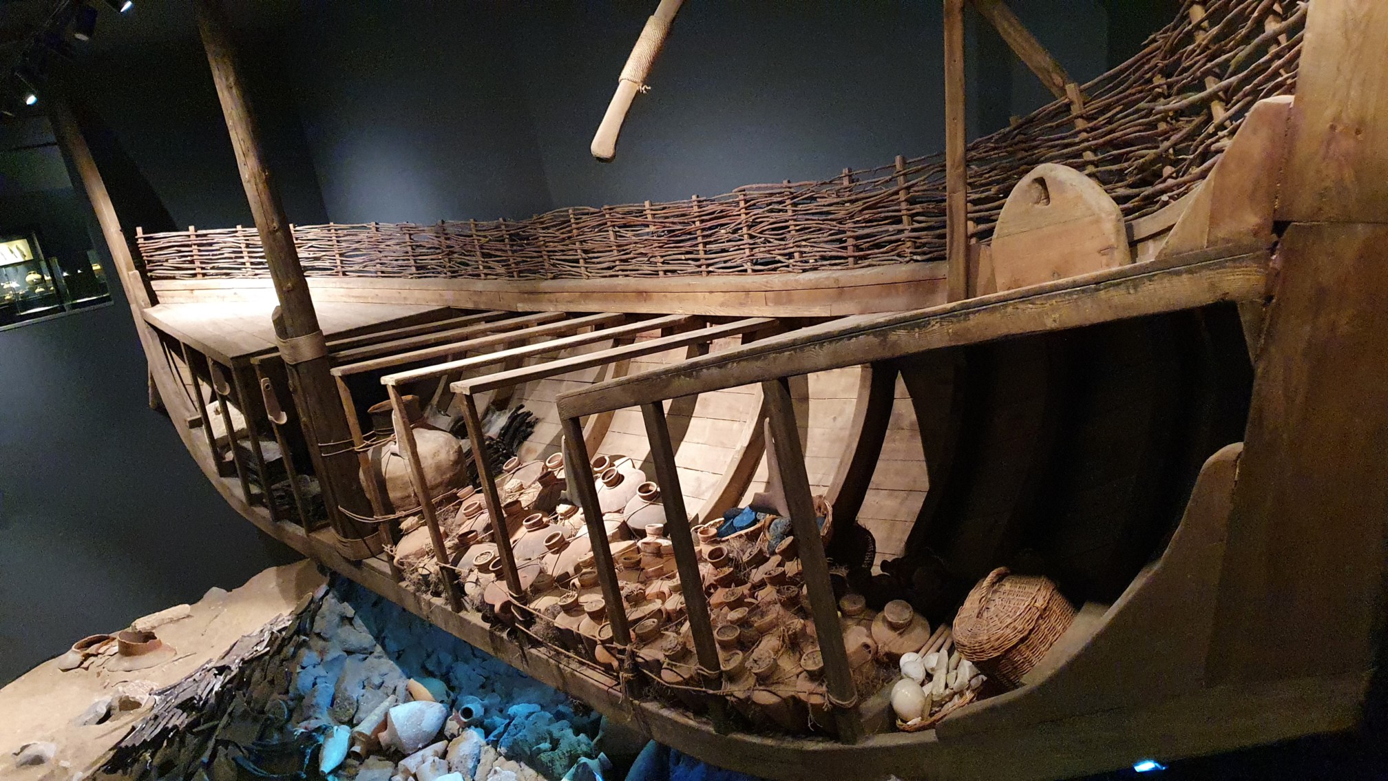 Nachbildung eines versunkenen antiken Boots in Bodrum